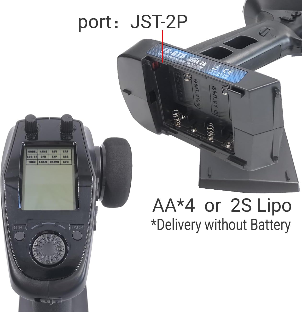 FS-GT5 6CH Transmitter and FS-BS6 Receiver for RC Cars Boats Flysky | Gyro Receiver 6 Channels 2.4GHz AFHDS2A Radio