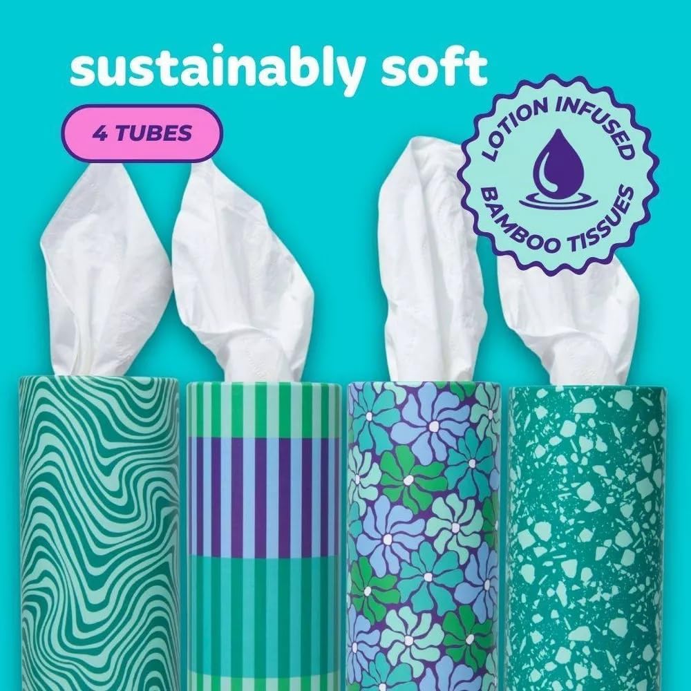 Bamboo Tubular Lotion Facial Tissue - 4pk/40ct