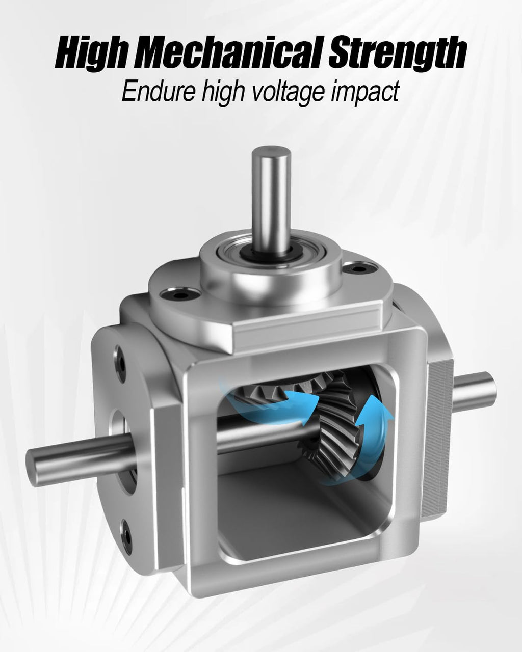 90 Degree Right Angled Bevel Gear Box 1:1 Forward Dual Output Shaft 6mm