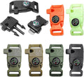 5/8" Compass Whistle Buckle Plastic Paracord Bracelet Outdoor Camping Emergency Survival Travel Kits