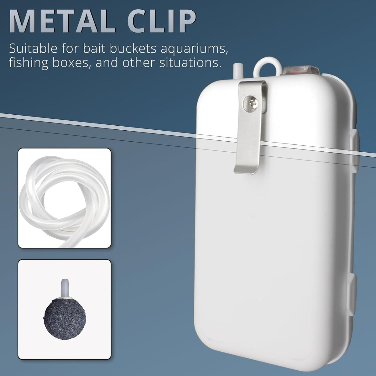 Small Air Pump for Fish Tank 6/12 Gallons, Aerator for Bait Bucket,Bubbler Stones for Aerator, Bait Bucket Air