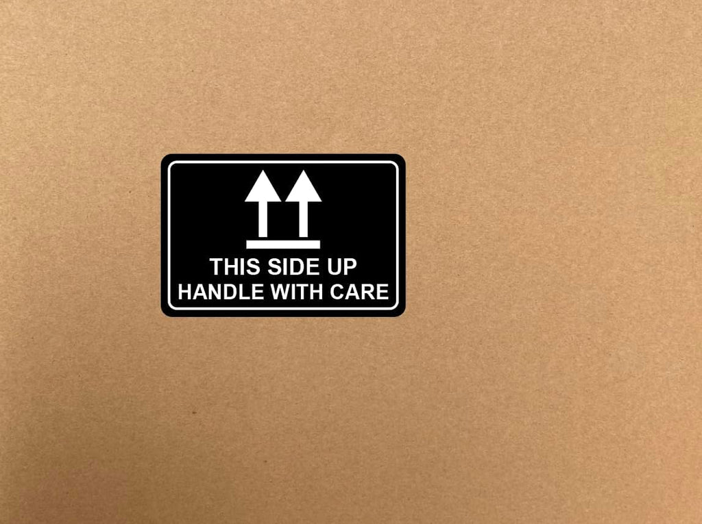 2x3 inch 200 PCS Black This Side Up Labels Stickers for Shipping