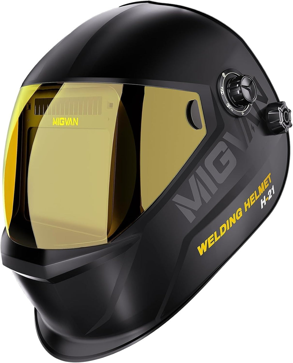 Welding Helmet Auto Darkening True Color Large Viewing, Welding Hood Solar/Replaceable Battery Powered, Wide Shade