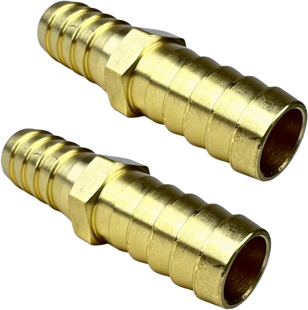 2PCS 1/2" x 1/2" Brass Hose Barb Union Splicer Mender by CX WONDERLAND