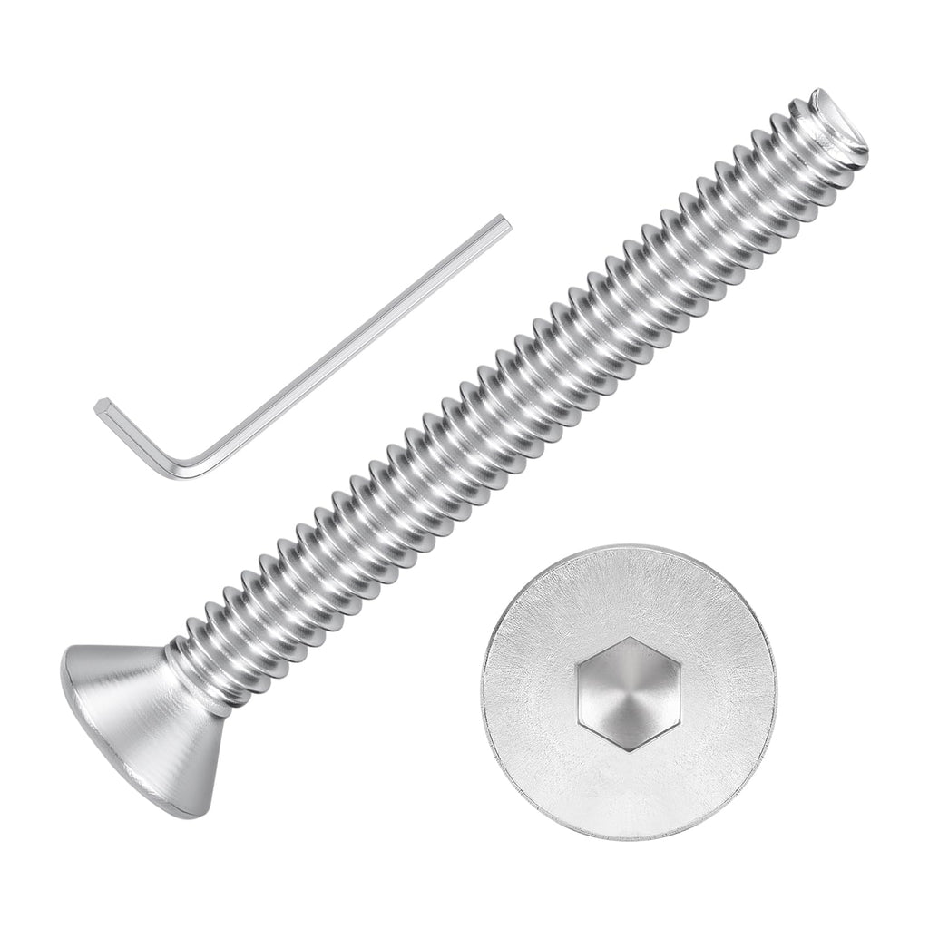 Kozelo 50Pcs #6-32x1-1/4 Flat Head Socket Cap Screw Countersunk Bolt