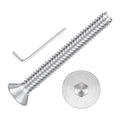 Kozelo 50Pcs #6-32x1-1/4 Flat Head Socket Cap Screw Countersunk Bolt