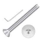 Kozelo 50Pcs #6-32x1-1/4 Flat Head Socket Cap Screw Countersunk Bolt