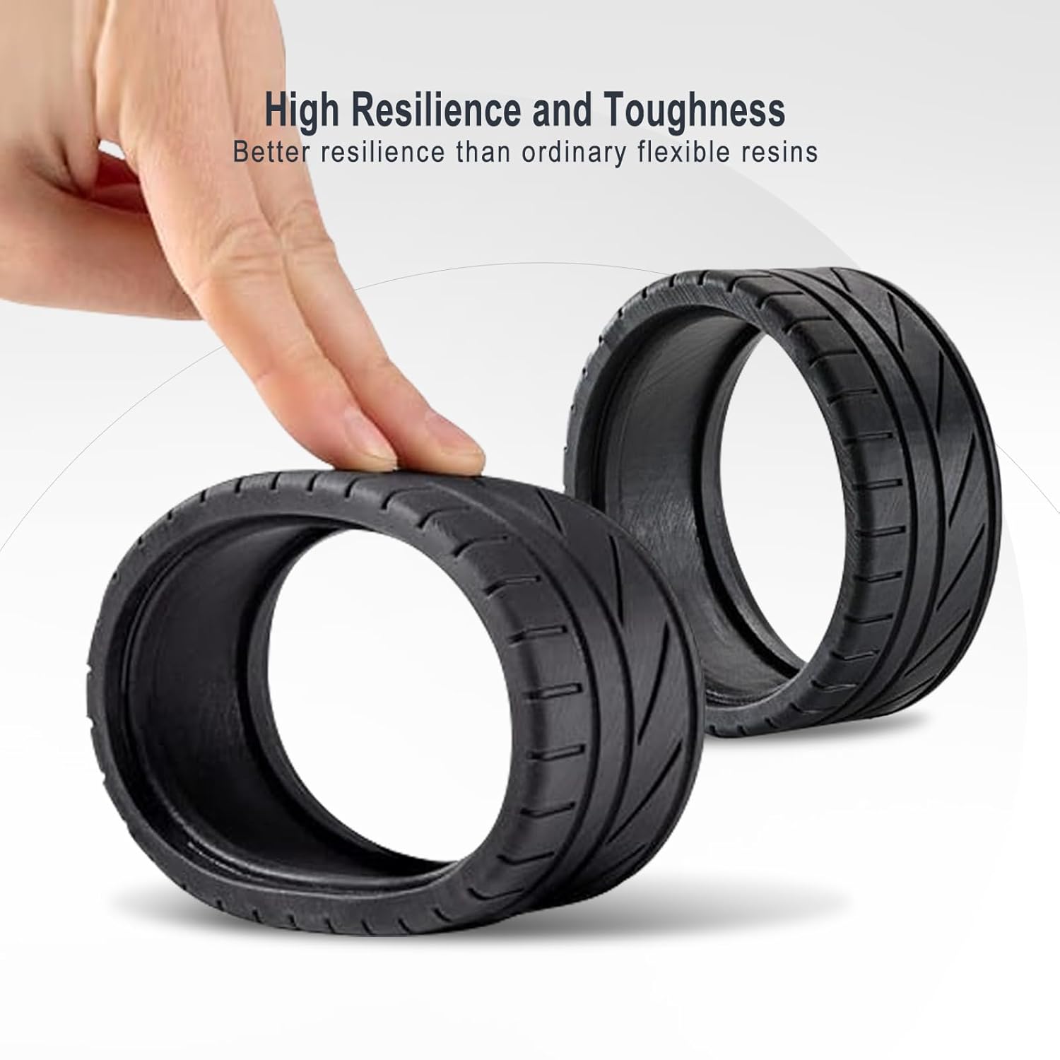 Flexible Tough (Shore 80A) 3D Printer Resin, Soft Rubber/TPU Like 3D Printing Resin1, High Elongation 405nm Fast