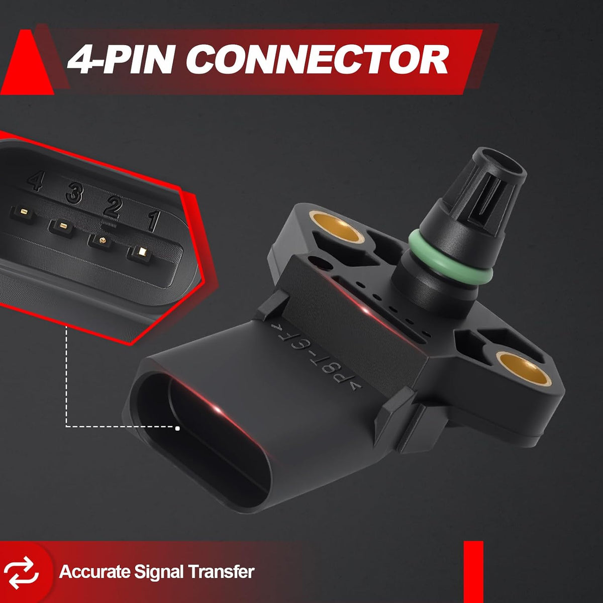 MAP Sensor Manifold Absolute Pressure: Compatible with Volkswagen 2006-20 Jetta L4 1.8L L4 2.0L, 2006-12 GTI L4 2.0L, 2009-12 Tig uan L4 2.0L, Audi 2002-08 A4 Quattro L4 1.8L L4 2.0L, See Fitment