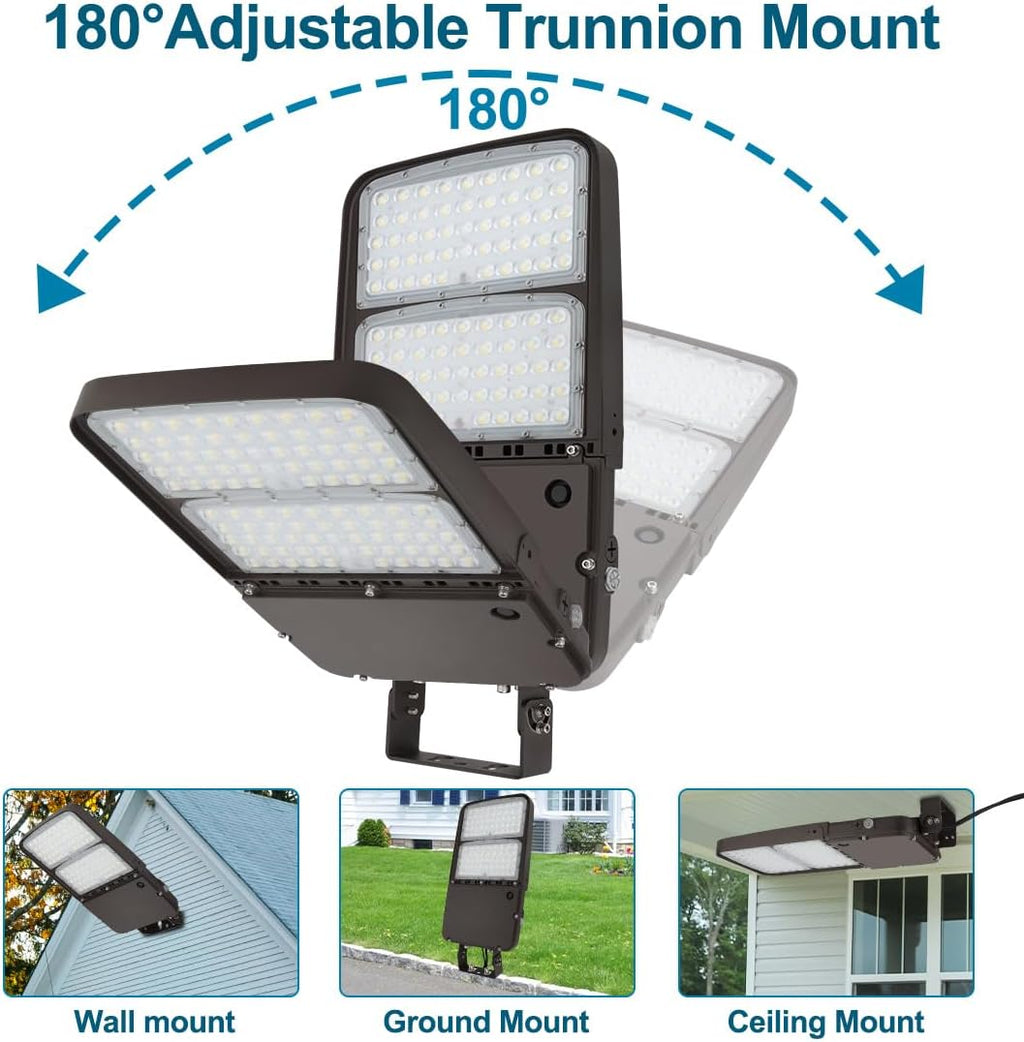 LED Parking Lot Light 300W/240W/200W Adjustable with Dusk to Dawn