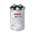 SUNLEE UL Recognized Single Run 35 uF (35 MFD) 370/440 VAC CBB65 Capacitor, 50/60 Hz, Reliable Replacement for AC Condenser Fan Motor, Heat Pump or Pool Pump