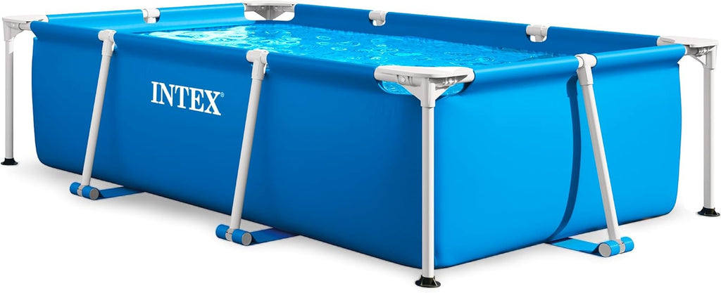 Rectangular Frame 7 ft 2 in x 4 ft 11 in x 23 in Above Ground Pool, Swimming Pool with Steel Frame, Pump Not Included