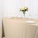 90x132 Nude Wholesale Rectangle Polyester Tablecloth Linen Wedding Party Restaurant Tablecloth