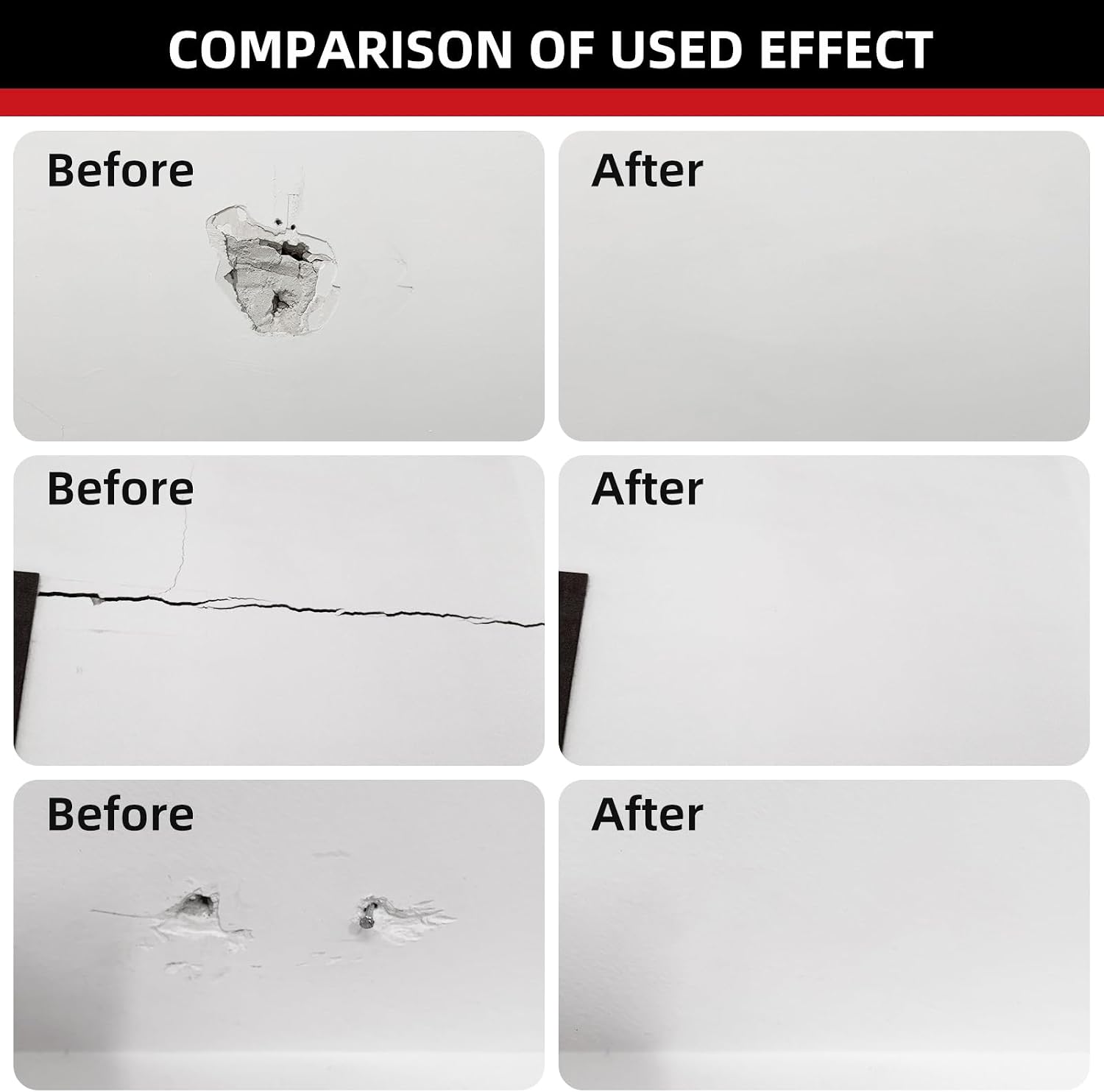 Drywall Repair Kit, Drywall Hole Patch Repair Kit Spackle Wall Repair Kit | Drywall Putty for Filling Holes and Creak