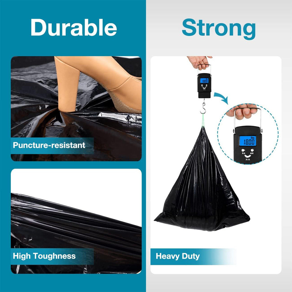 Portable Toilet Bags Drawstring 8 Gallon Camping Toilet Bags Toilet Waste Bags Leak-Proof Toilet Liners, Trash Bags