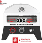 12" Propane Gas Pizza Oven Stove with Rear Access Smoker Box