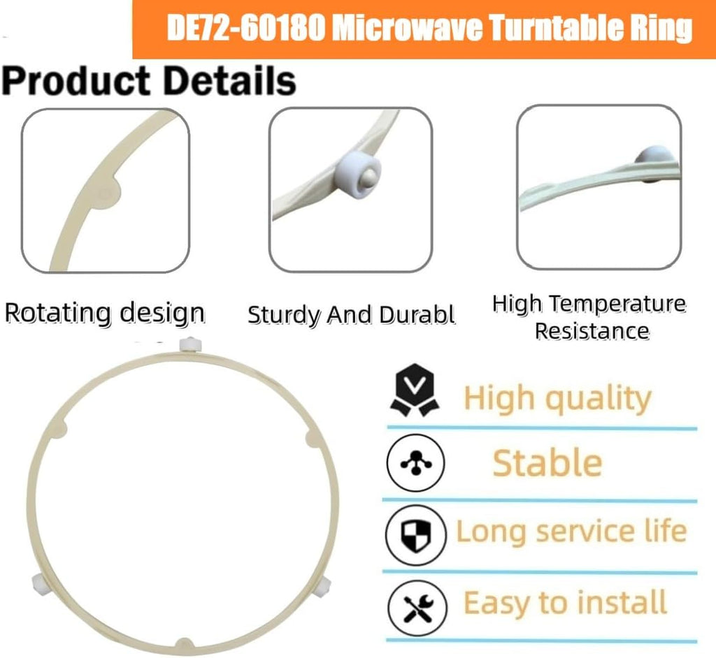 DE72-60180 Microwave Turntable Ring 8.5 inch Compatible for GE Samsung -Replaces DE72-60180, DE72-60180A, DE72-60180 SPS
