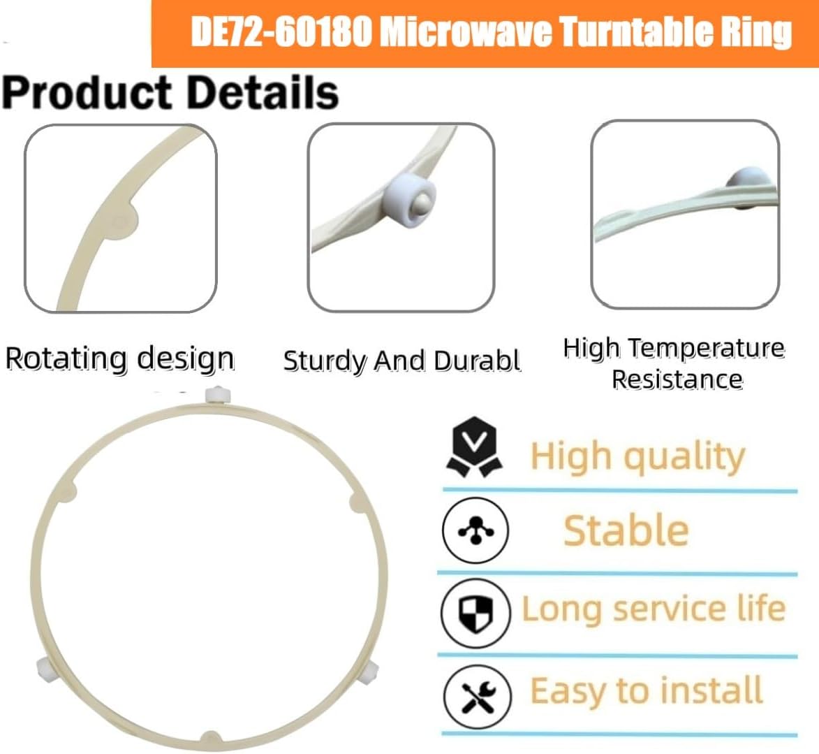 DE72-60180 Microwave Turntable Ring 8.5 inch Compatible for GE Samsung -Replaces DE72-60180, DE72-60180A, DE72-60180 SPS