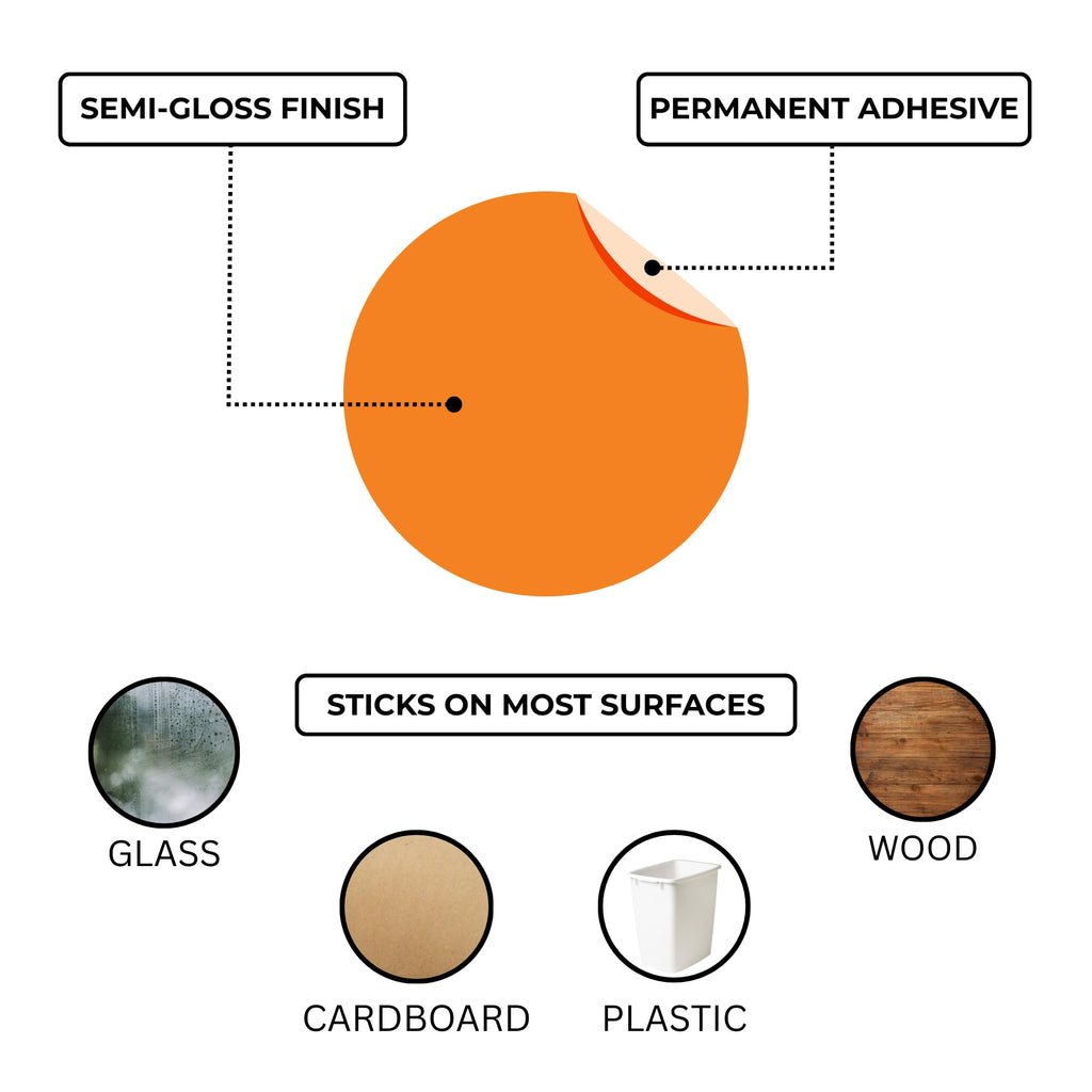 Orange Dot Stickers, 1/4 Inch, 1000/Box