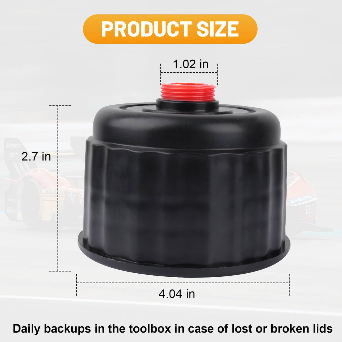 Gas Cans, Fuels Replacement Jug Cap with Rubber Gasket & Plug, 2 Pack