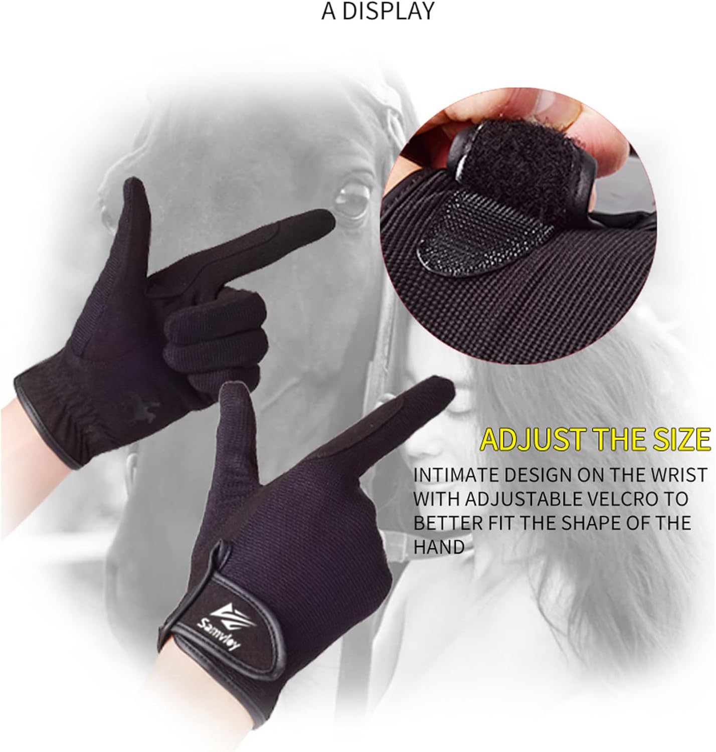 Horse Riding Gloves Equestrian Gloves for Men Women Horseback Riding Gloves with Grip for Adults Riding Sports Biking