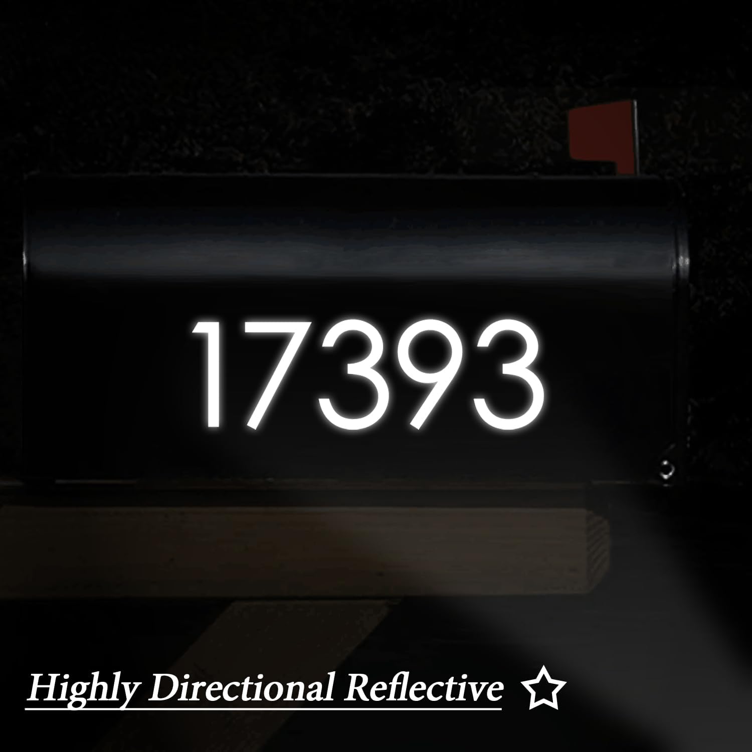 Reflective Mailbox Numbers Sticker Decal Die Cut Classic Style Vinyl Number 2" Self Adhesive 5 Sets for Mailbox