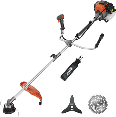52cc Gas Powered Weed Eater, 3-in-1 String Trimmer Edger & Brush Cutter with 18-Inch Auto-Feed, 0.095" Line, 3T/40T