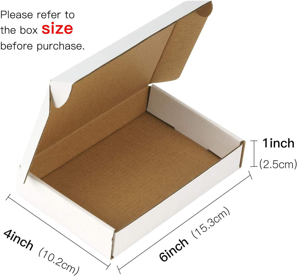 Recyclable Corrugated Box Small Box Mailers - 6" x 4" x 1" - Cardboard Box Perfect for Shipping Small Mobile Phone