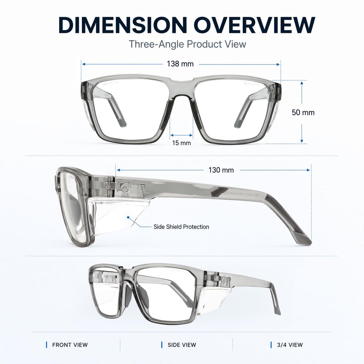 VETRA X Z87+ Photochromic Safety Glasses UV400 Side Shield (NeoShift)
