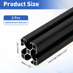 uxcell 2Pcs 150mm 4040 Aluminum Extrusion Profile, Anodized Linear Rail