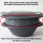 Generic Steaming Tray Extension, Compatible with Thermomix TM6/TM5, Gray, Polypropylene, Rectangular