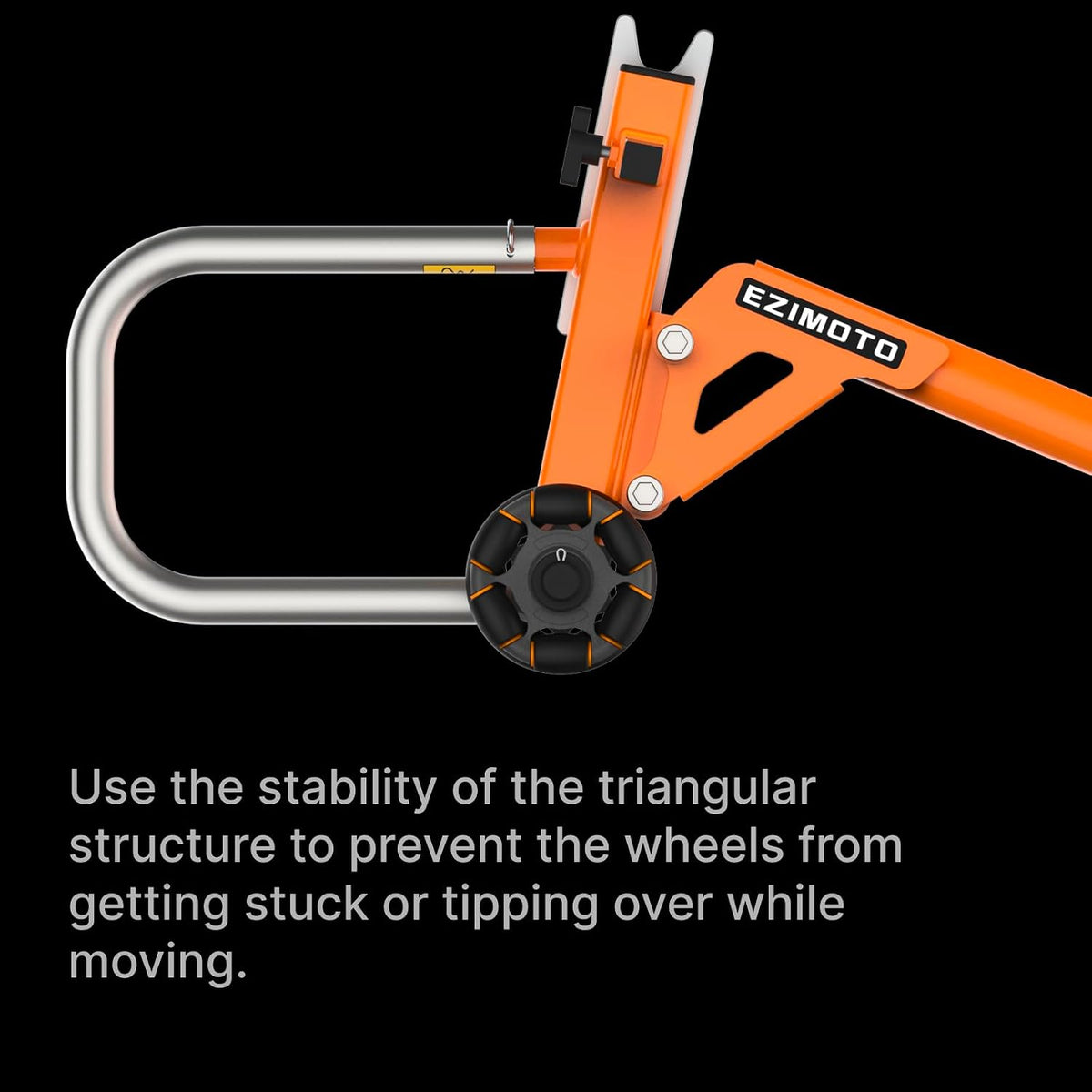 Sport Motorcycle Rear Stand,Paddock Stand, 360° Movable Lift Stand, Heavy Duty with Wheels, 880 lb Capacity (Orange