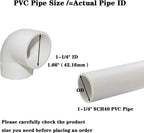 5PCS 1-1/4" 90 Degree Elbow PVC Pipe Fitting Adapter Coupling Connector Schedule 40 Slip (Socket x Socket) White Color