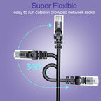 Cat 6 Ethernet Cable 50FT Outdoor&Indoor, Cat6 Ethernet Patch Cable 10Gbps, High-Speed UTP Cat6 Network Cable Pure