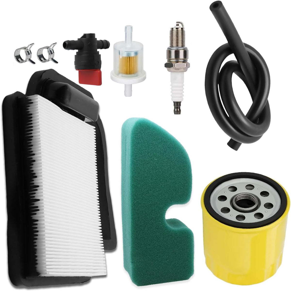 13WX78BS011 Oil Filter Compatible with Troy Bilt Bronco 42" Lawn Mower, Includes 20 083 02-S Air Filter & 52 050 02-S Oil Filter, Fits Kohler Courage 15 16 17 18 19 20 21 22 HP YTH21K46 Engines
