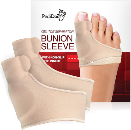 TM Bunion Corrector - Bunion Relief Sleeves Bunion Pads Brace Cushions Toe Straightener with Gel Toe Separator Spacer