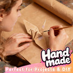 PerkHomy Craft Paper Roll 15" x 1200" (100') Kraft Paper for Gift Wrapping Moving Art Floor Covering Packing Painting
