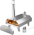 GasOne PZW-12A Pizza Ovens Wood Pellet 12” Pizza Oven Cooking Pizza Maker Portable Stainless Steel Pizza Grill