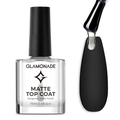 Matte Top Coat Nail Polish: Clear Quick Dry Nail Polish Fast Air Drying Long Lasting Clear Coat Matt Effect for