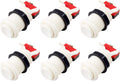 6X American Style Standard Arcade Buttons Switchable Happ Type 30mm Push Button 3/16" Terminal for Jamma Mame Kit