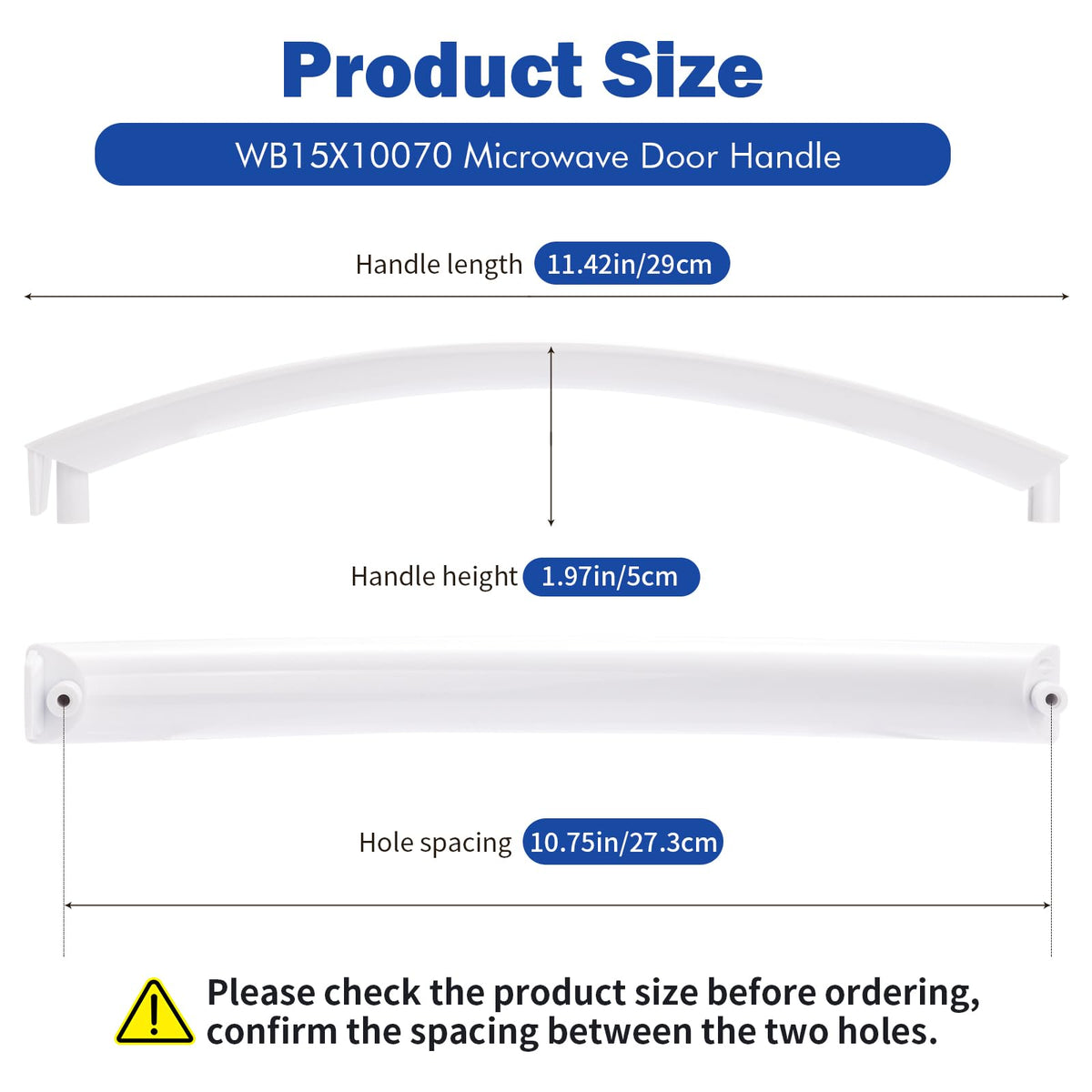 FormaMount WB15X10070 Microwave Oven Door Handle White