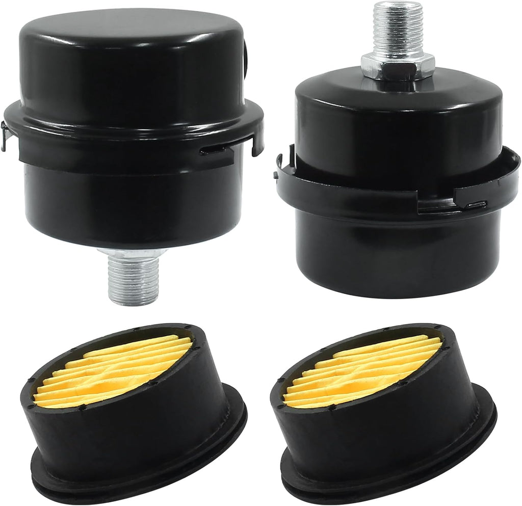 Hordion 2 Pack Air Compressor Silencer, 1/4" Thread Intake Filter 13mm