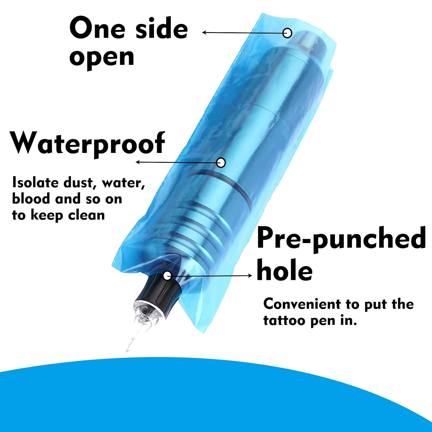Pen Machine Covers with Grip Tapes - Rayyl 200pcs Tattoo Pen Covers and 4pcs Tattoo Grip Tape Wrap Tattoo Machine