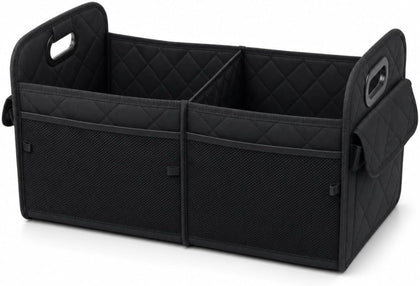 Car Organizer Caddy Oxford Quilted Trunk Organizer, Waterproof Storage Tote with Handles for Front Seat, Backseat