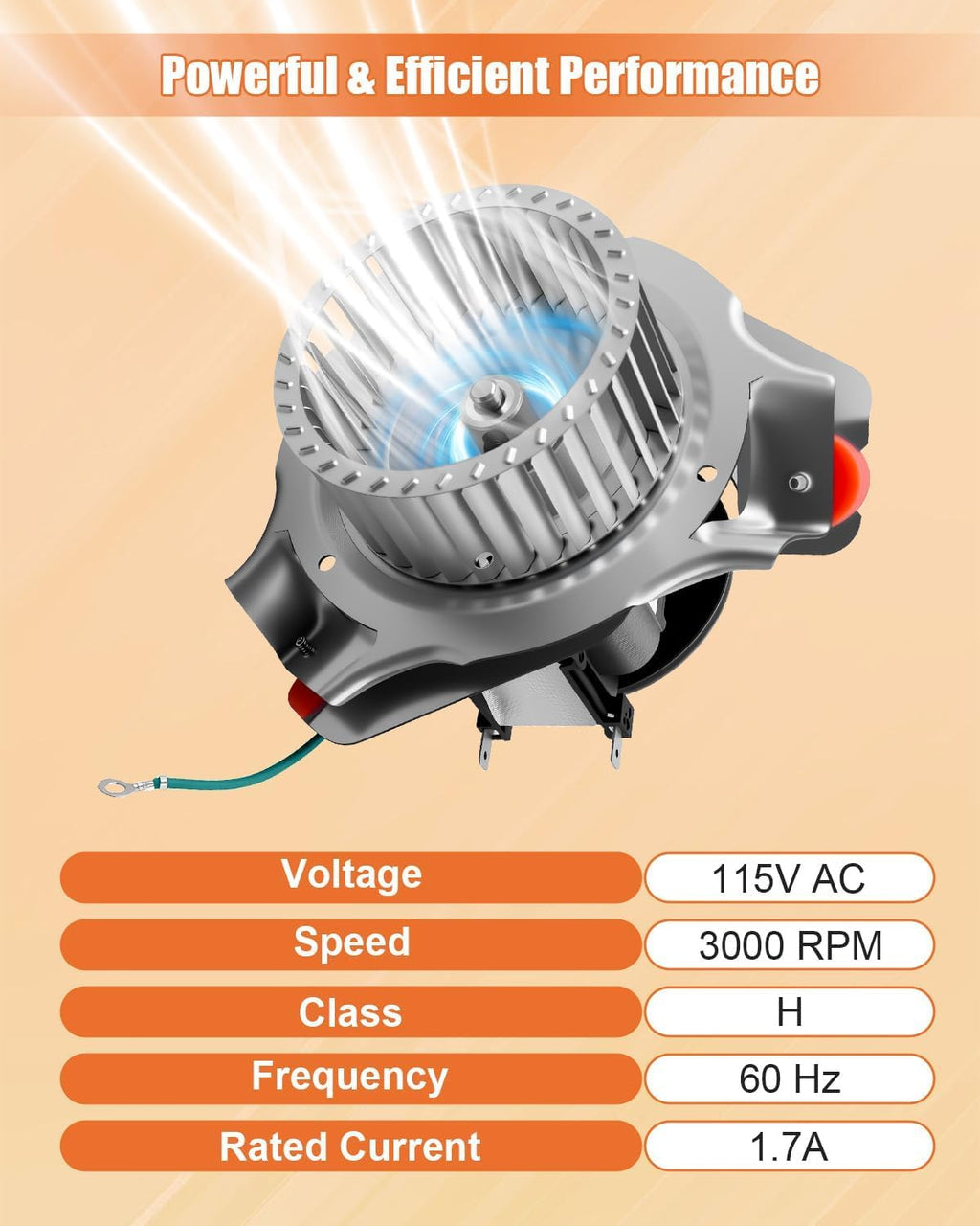 HC21ZE123A Furnace Draft Inducer Motor Fit for Carrier Bryant Payne Jakel