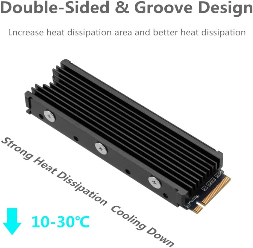 M.2 2280 SSD heatsink for PC / PS5 M.2 PCIE NVMe SSD or M.2 SATA SSD