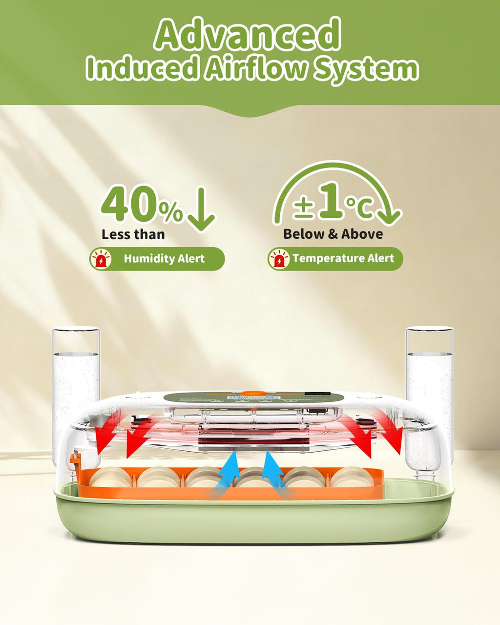 24 Egg Incubator with Automatic Turner Poultry Hatcher