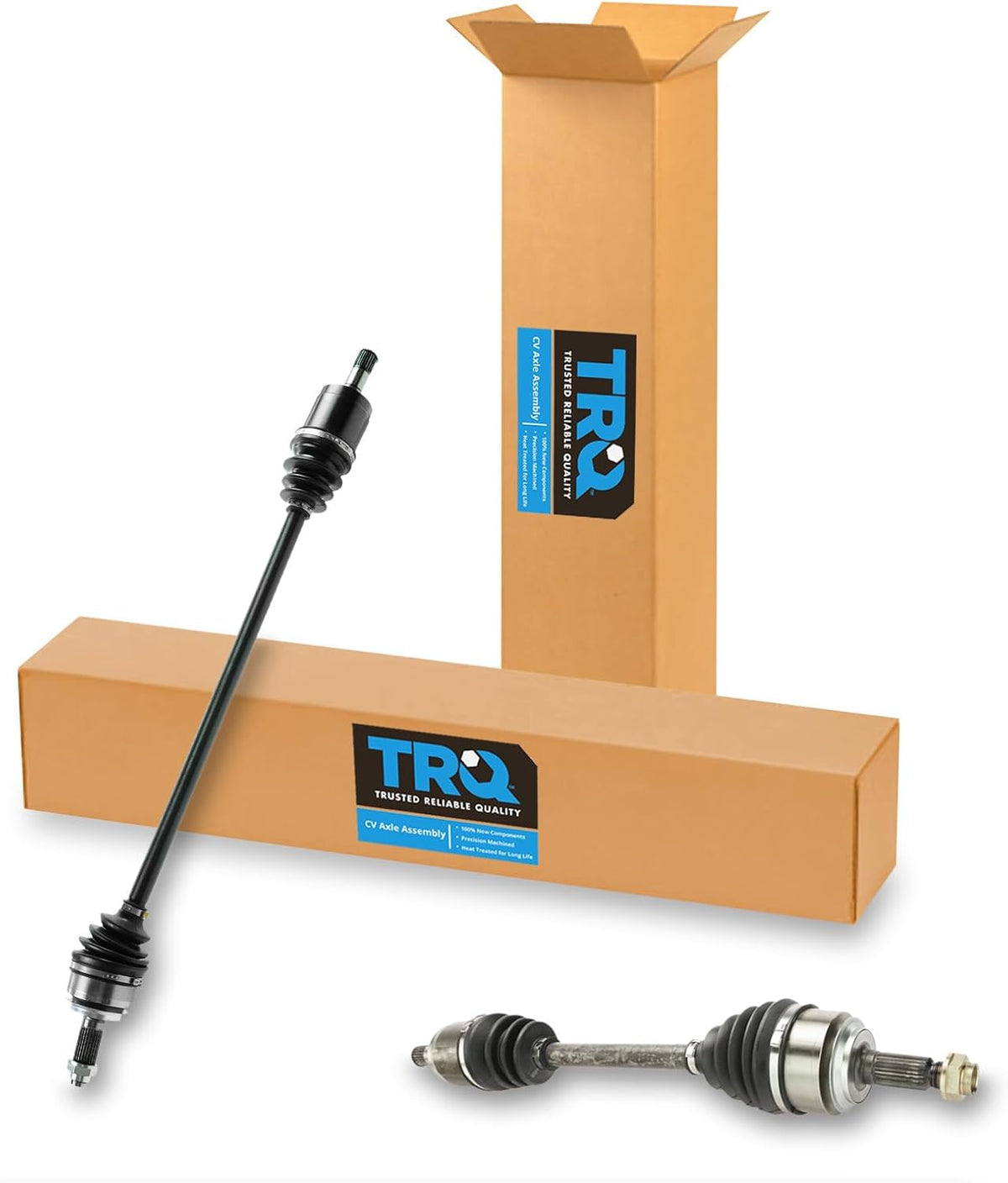 TRQ Front 2 Piece CV Axle Shaft Assembly Set
