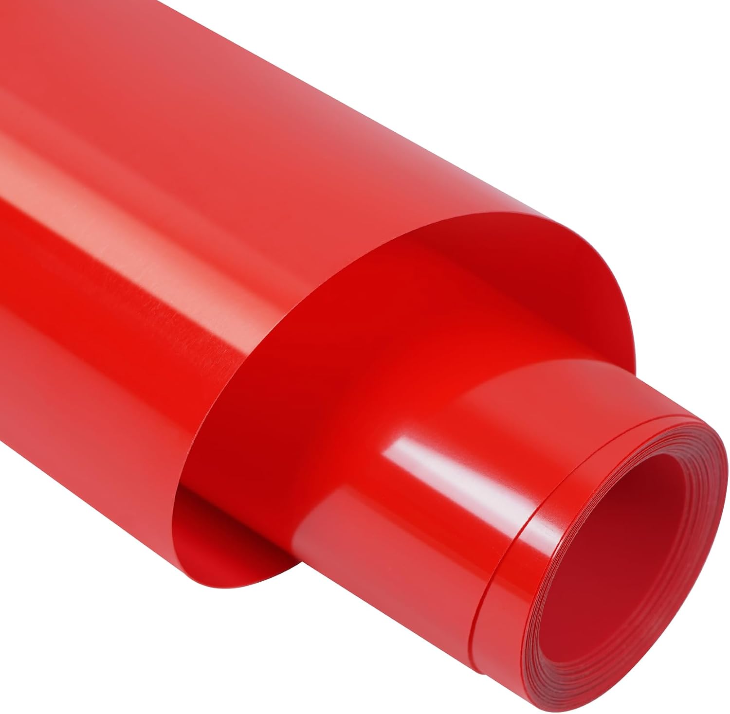 Red PU HTV Heat Transfer Vinyl Roll 12 in x 10 ft Iron on Vinyl for T Shirts Crafts - Easy to Cut & Weed for Heat