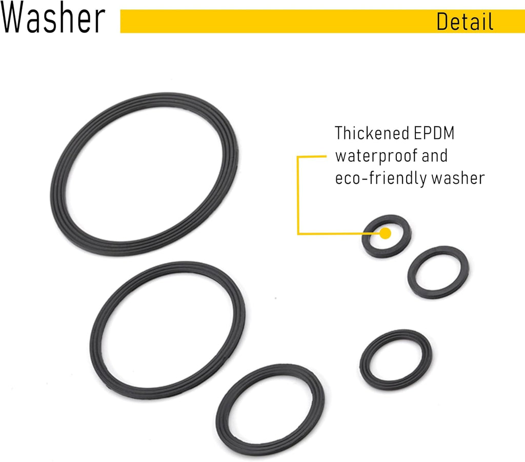 Cable Gland PG7 10 Packs IP68 Waterproof Nylon Cable Connectors with Locknut and Gaskets - Suitable for 3mm - 6.5mm Cables